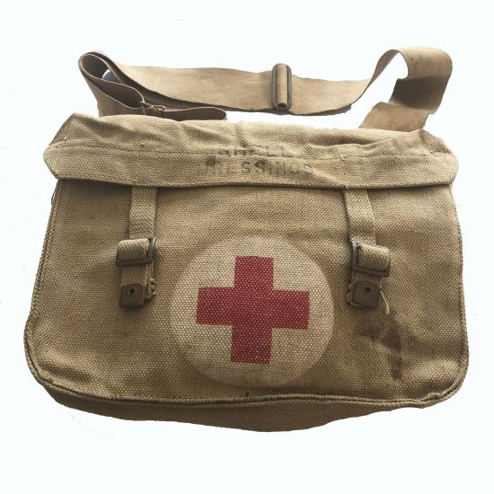 WW2 British Pat 37 Shell Dressing Haversack - 1942
