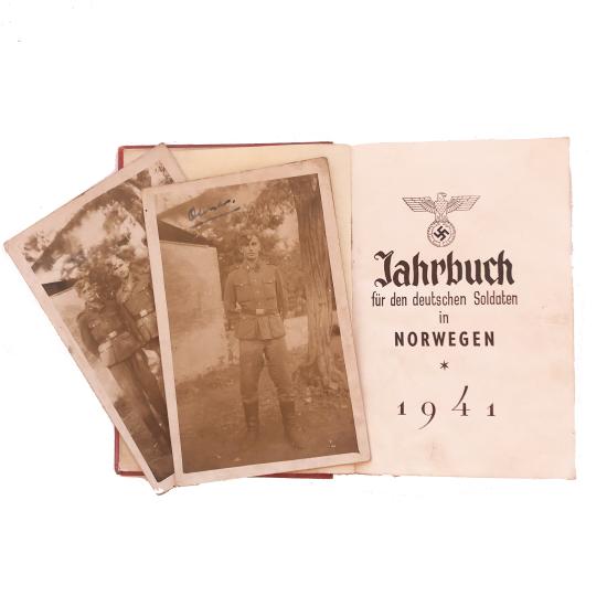 1941 German Diary (Norwegian) with SS Photographs