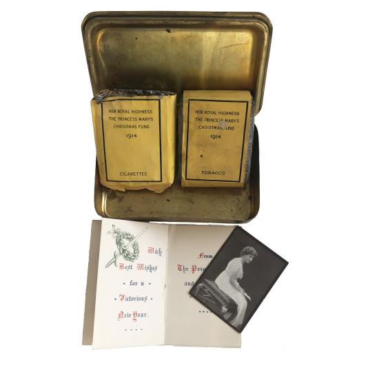 WW1 Princess Mary Tin & Contents 1915