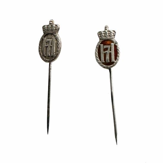WW2 Two Patriotic Norwegian Supporter Stick Pins