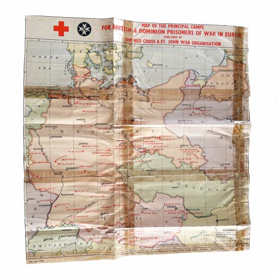WW2 Red Cross & St John Prisoner of War Map